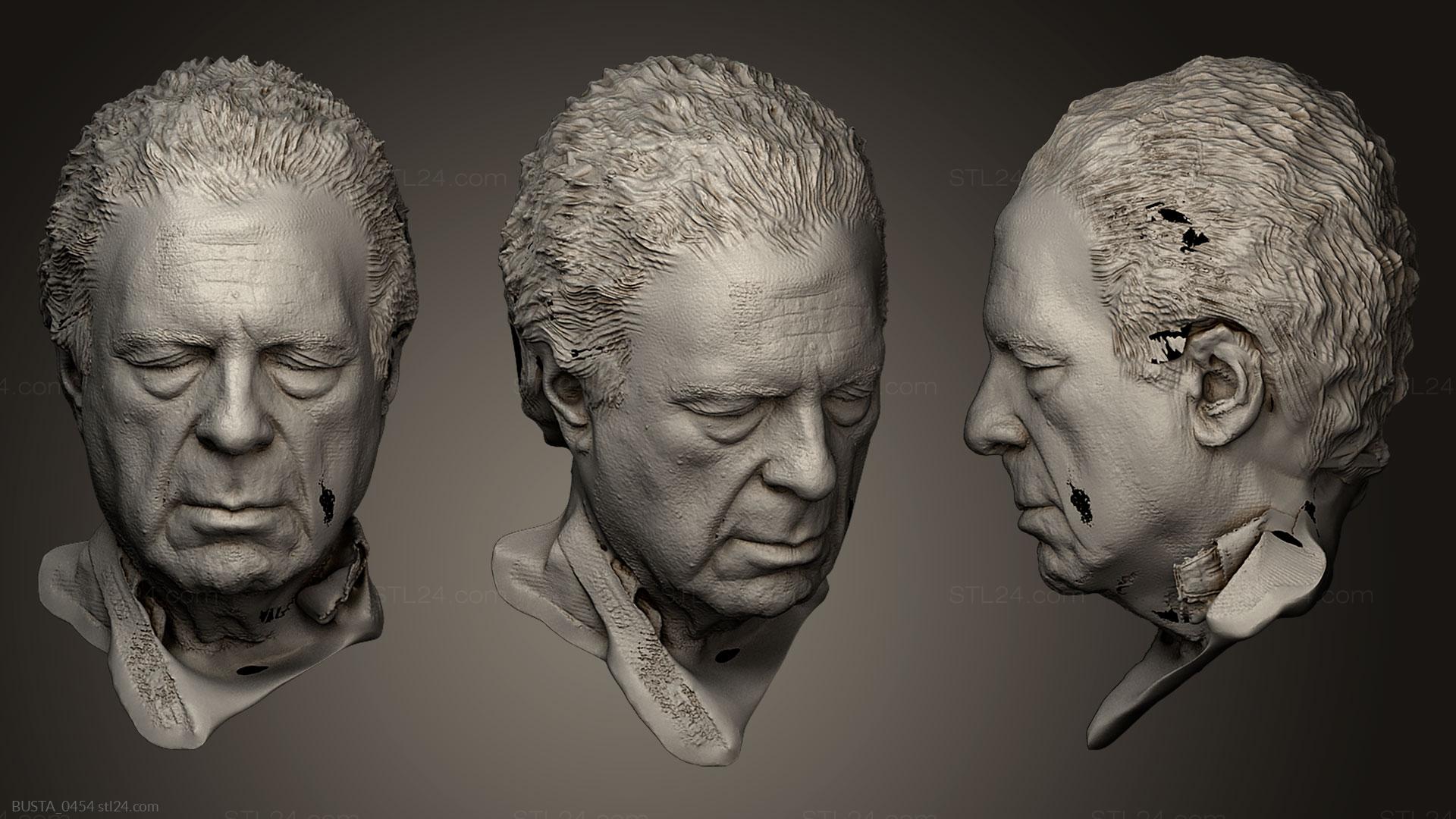 Бюсты и головы античные и исторические (Человек, BUSTA_0454) 3D модель для ЧПУ станка